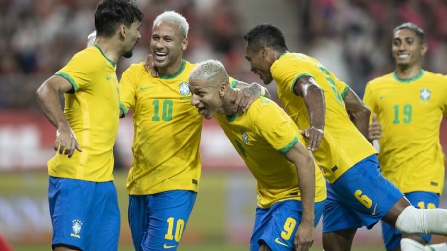 Neymar anotou dois gols na vitória da seleção brasileira