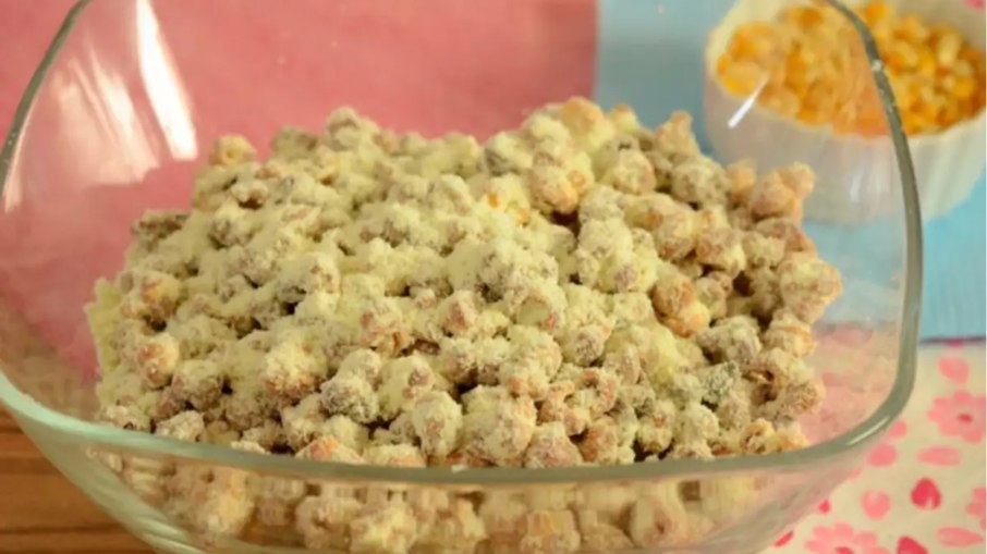 Receita de pipoca doce com leite em pó