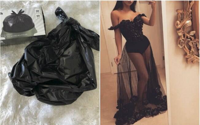 Amber Scholl fez uma roupa com saco de lixo e o resultado ficou tão impressionante que viralizou nas redes sociais