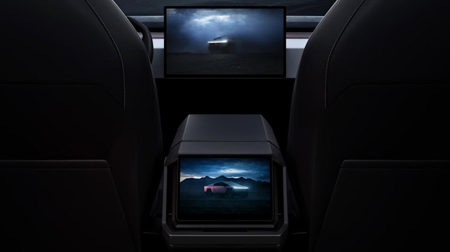 Interior do Tesla Cybertruck Interior do Tesla Cybertruck