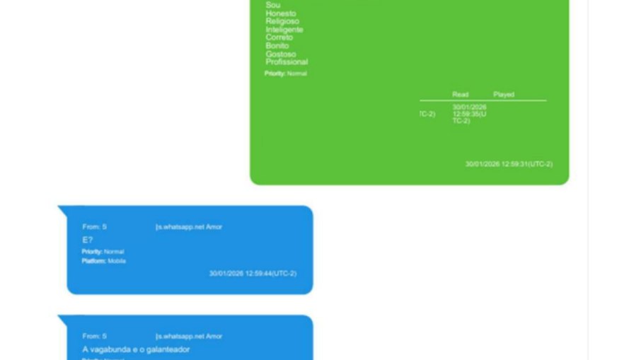 Os prints das conversas foram tirados após a apreensão do celular do tenente-coronel Geraldo Leite Rosa Neto