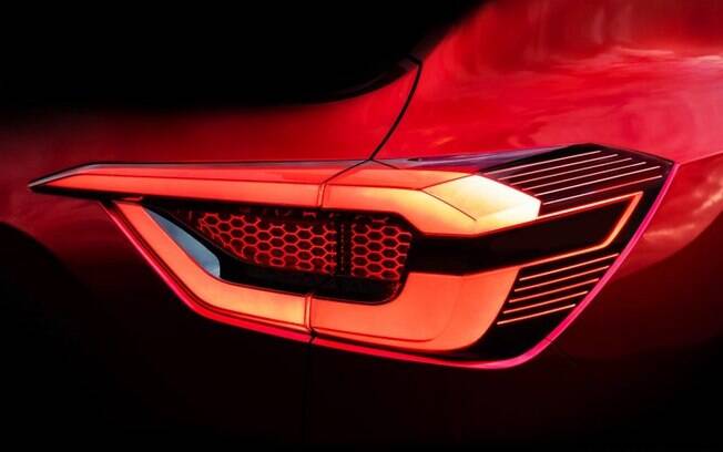 Detalhe da lanterna do novo Nissan Magnite deixa claro que o arrojo será um dos seus principais trunfos