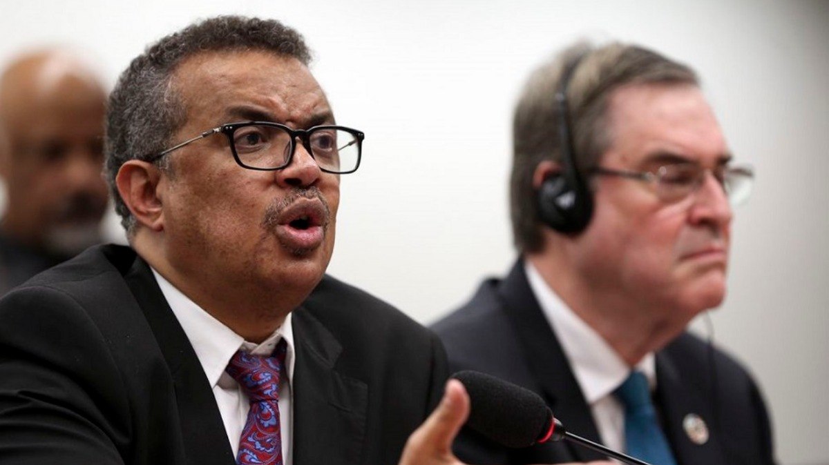 O diretor-geral da Organização Mundial da Saúde, Tedros Adhanom Ghebreyesus, e o representante da OPAS/OMS no Brasil, Joaquin Molina, durante audiência na Câmara dos Deputados em Brasília, em março de 2018