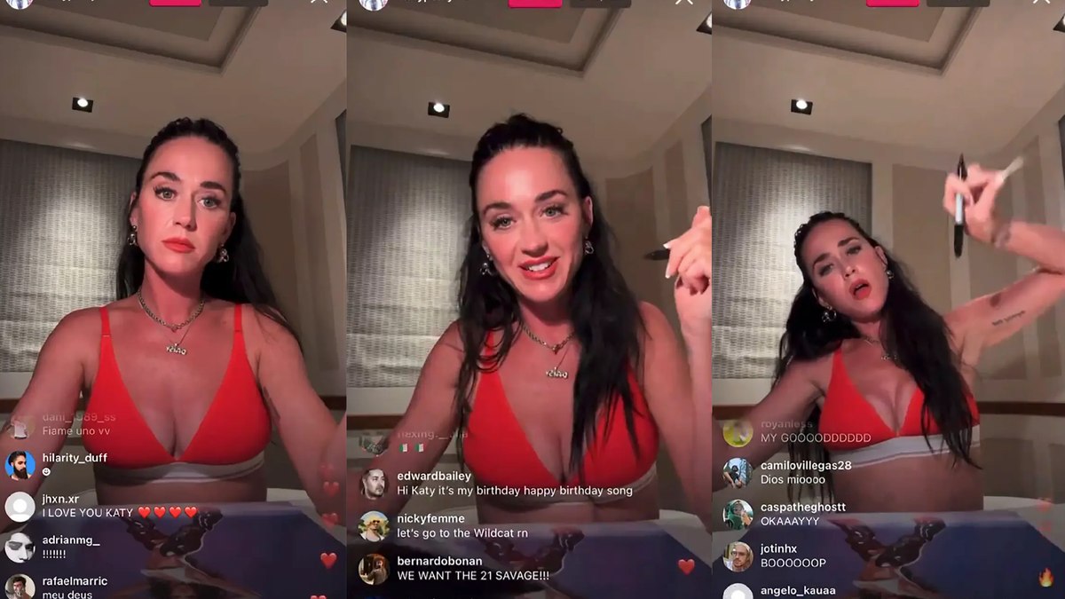 Katy Perry fala sobre marido em live no Instagram