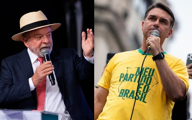 O presidente Lula (PT) e o senador Flávio Bolsonaro O presidente Lula (PT) e o senador Flávio Bolsonaro