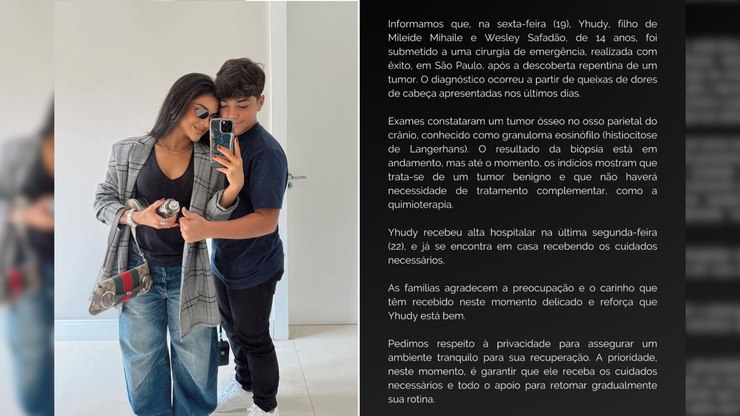 Filho de Wesley Safadão é submetido a cirurgia para remover tumor