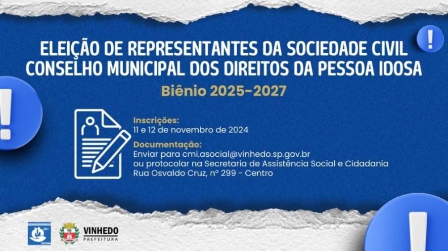 Inscrições devem ser realizadas nos dias 11 e 12 de novembro Inscrições devem ser realizadas nos dias 11 e 12 de novembro