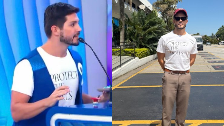 Igor Cosso usa camiseta com indireta e alfineta Ratinho no SBT