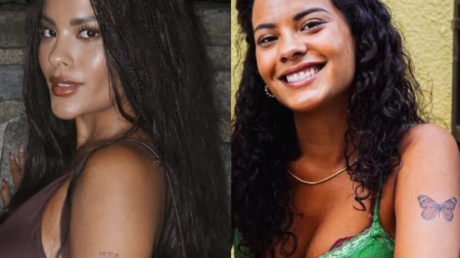 Bella Campos cobriu tatuagem feita em homenagem a MC Cabelinho