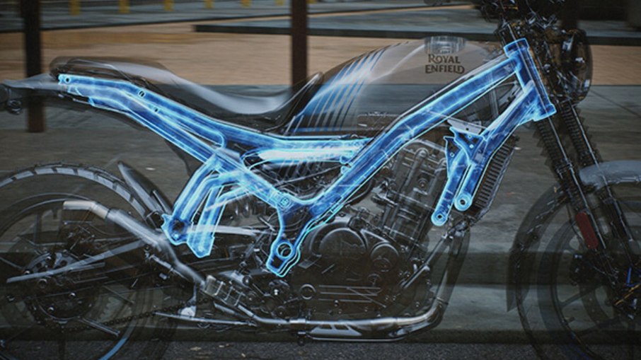 Suspensão da Royal Enfield Guerrilla 450 2026 