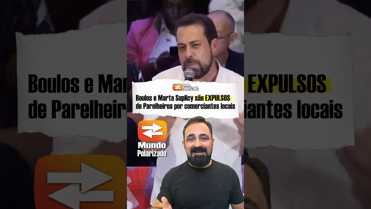 A legenda do vídeo traz: 'Boulos e Marta Suplicy são EXPULSOS de Parelheiros por comerciantes locais'