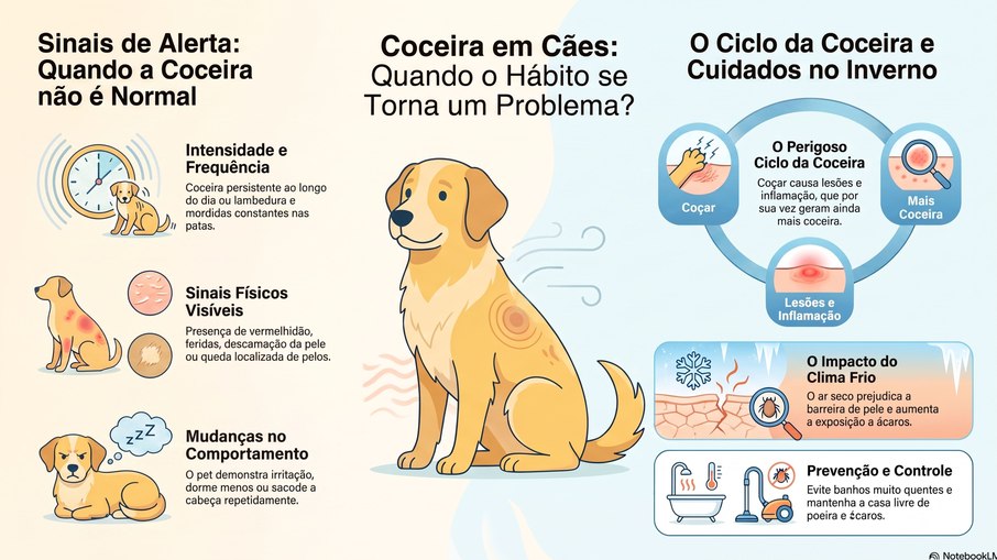 Por que os cães se coçam mais no inverno? Entenda