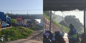 Acidente interdita parte da Dutra e causa trânsito intenso na via