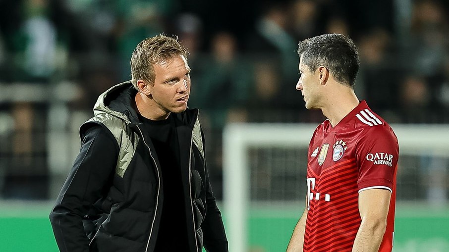 Lewandowski e Nagelsmann se desentenderam no Bayern de Munique