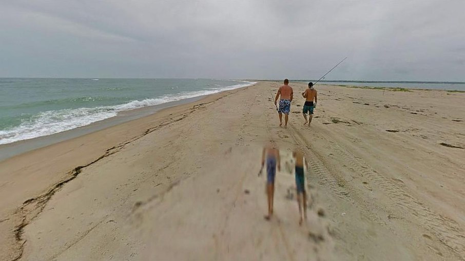 Norton Point Beach, em Edgartown, Martha's Vineyard, onde ocorreu o possível ataque de tubarão.