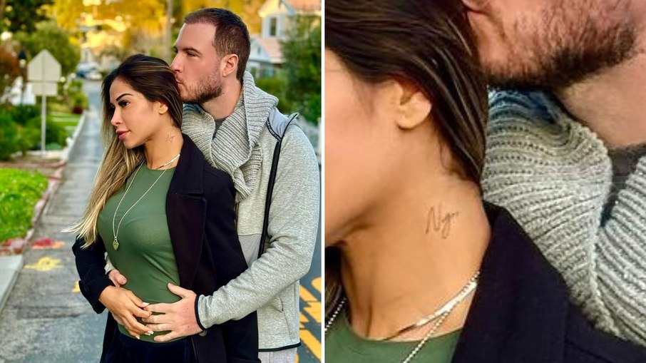 Maíra Cardi faz tatuagem no pescoço em homenagem a Thiago Nigro