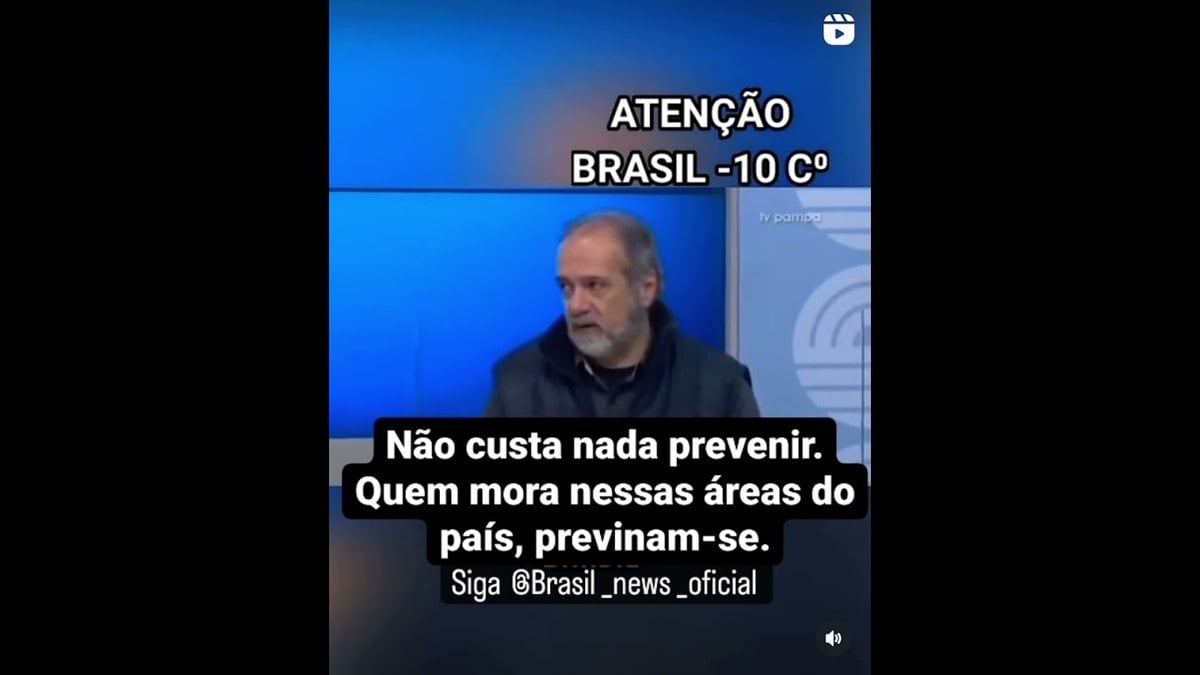 Na realidade, trata-se de um trecho de um programa de TV de 2021