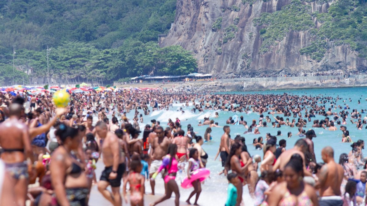 Praia de Copacabana, na Zona Sul do Rio Praia de Copacabana, na Zona Sul do Rio