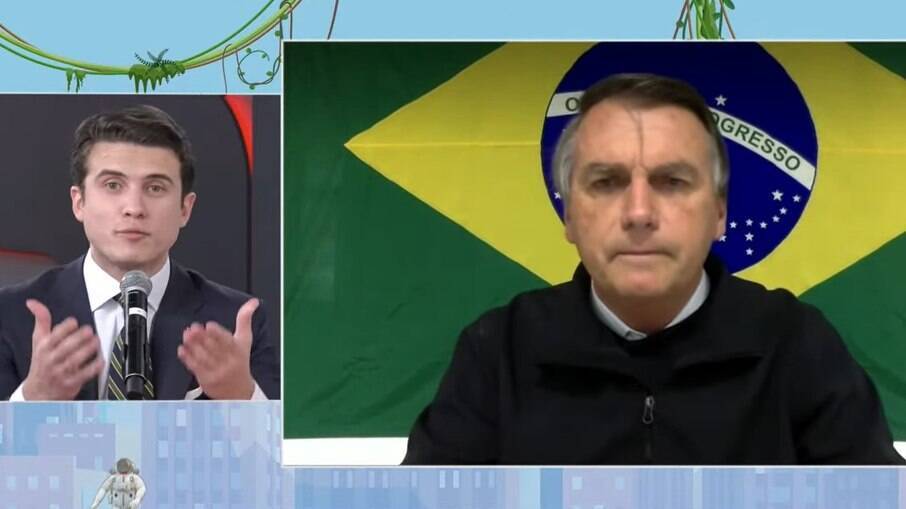 Jair Bolsonaro se irritou com pergunta de André Marinho e abandonou entrevista ao vivo ao Pânico, na Jovem Pan News