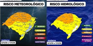Defesa Civil do RS emite alerta para ciclone extratropical
