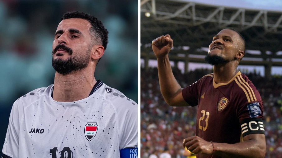 Aymen Hussein lidera a geração que recolocou o Iraque em uma Copa do Mundo após 40 anos, enquanto Salomón Rondón segue como a principal referência da Venezuela Aymen Hussein lidera a geração que recolocou o Iraque em uma Copa do Mundo após 40 anos, enquanto Salomón Rondón segue como a principal referência da Venezuela