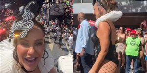 Paolla Oliveira rouba a cena no bloco Cordão da Bola Preta no Rio