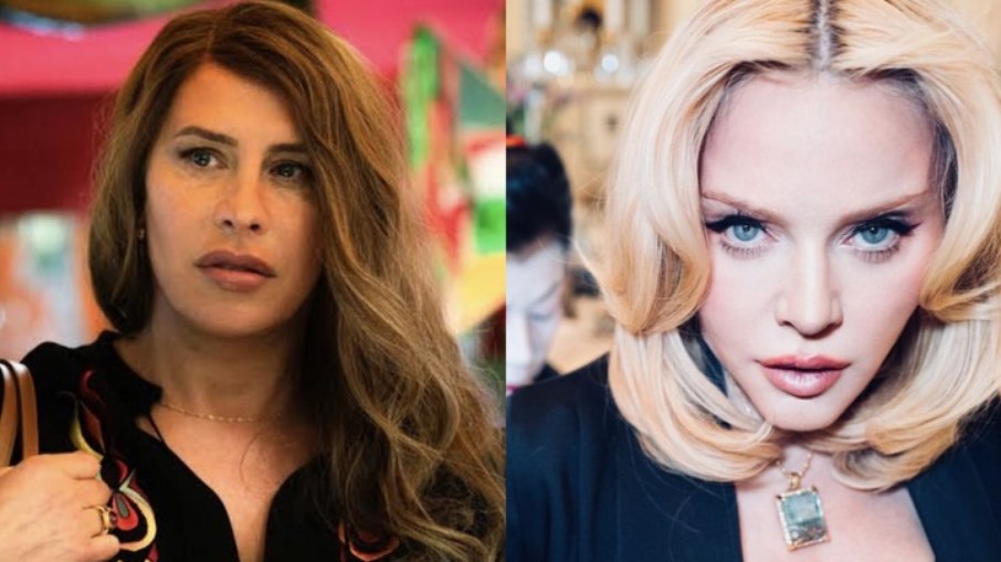 Karla Sofía Gascón compareceu à festa de Madonna após a premiação Karla Sofía Gascón compareceu à festa de Madonna após a premiação