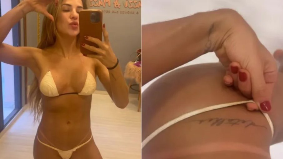 Gabi Martins faz bronzeamento artificial e mostra marquinha