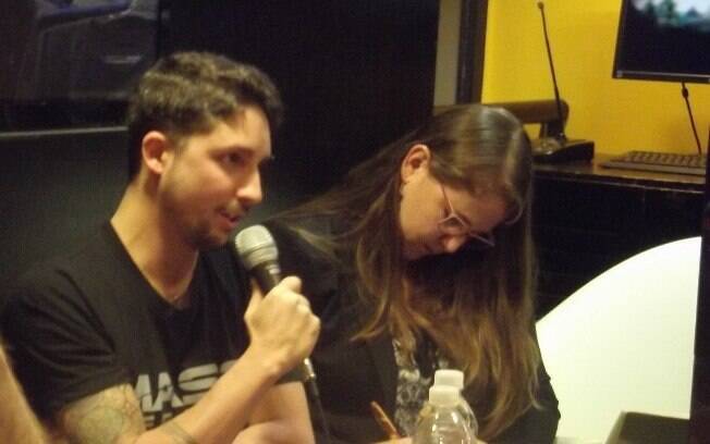Fabrice Condominas, um dos produtores de Mass Effect: Andromeda fala sobre o game em evento na Livraria Cultura, em São Paulo