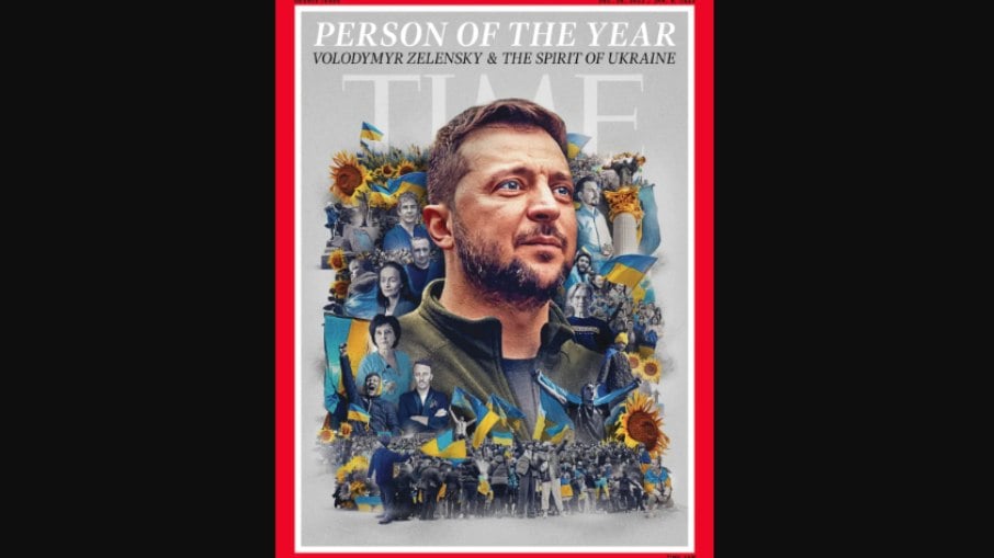 Zelensky estampa capa da revista Time