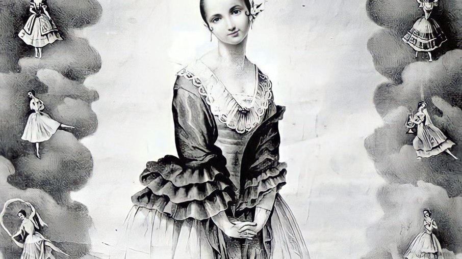 Retrato de Marietta Baderna, principal bailarina do Teatro alla Scala em Milão, 1846 Retrato de Marietta Baderna, principal bailarina do Teatro alla Scala em Milão, 1846