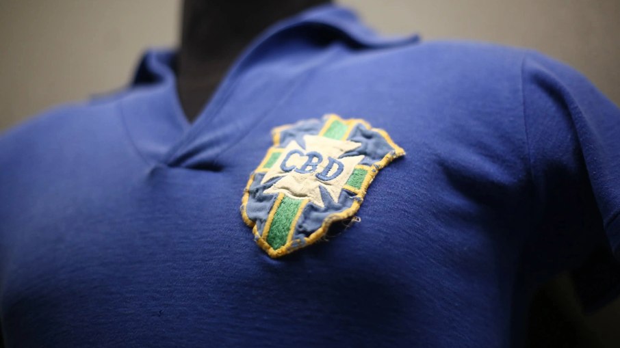 Camisa de Pelé na final da Copa de 1958 Camisa de Pelé na final da Copa de 1958