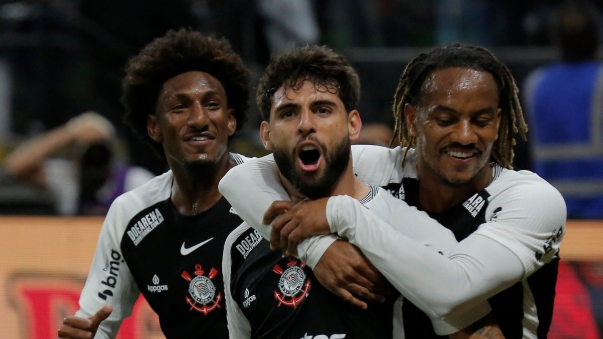 Yuri Alberto comemorando seu gol contra o Novorizontino Yuri Alberto comemorando seu gol contra o Novorizontino