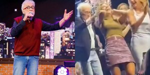 Moacyr Franco polemiza ao puxar cabelo e beijar fã