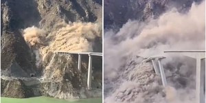 Ponte de 758 metros desaba na China após rachaduras; veja o vídeo