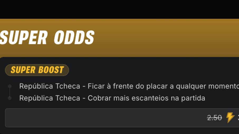 Odd aumentada em mercados que favorecem a República Tcheca Odd aumentada em mercados que favorecem a República Tcheca