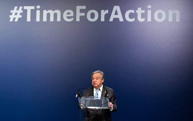 Secretário-geral das Nações Unidas, António Guterres cobrou maior esforço dos países emissores de gases