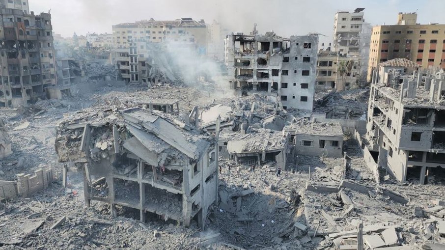 Bombardeios de Israel destruíram parte de Gaza nos últimos dias