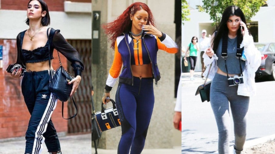 A moda athleisure já foi aderida por celebridades como Dua Lipa, Rihanna e im Kardashian