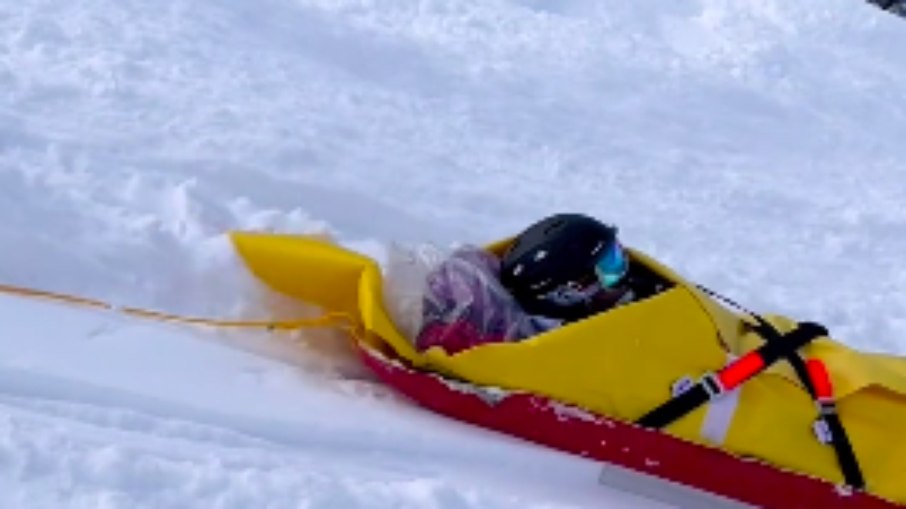 Luciana Gimenez posta vídeo de resgate após acidente na neve