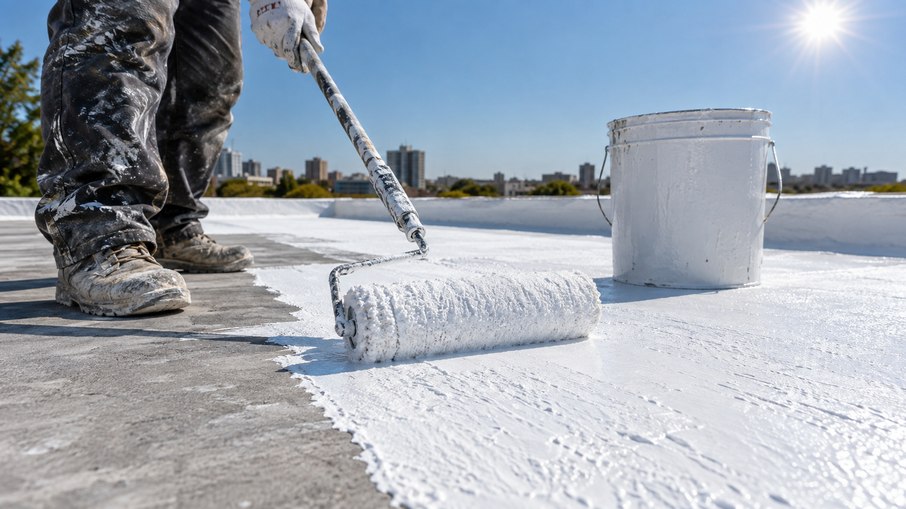 Telhados pintados de branco diminuem temperatura das casas Telhados pintados de branco diminuem temperatura das casas