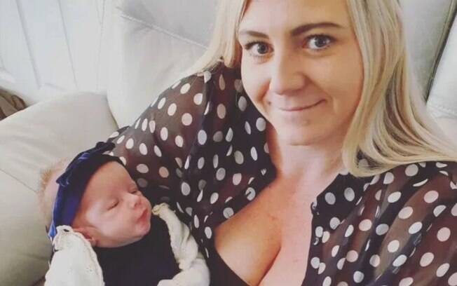 Grace Meachim não apresentava qualquer sinal de gravidez quando deu à luz sua quarta filha, Sienna