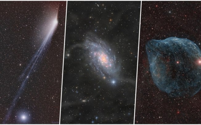Destaques da NASA: cometa, galáxias e   nas fotos astronômicas da semana