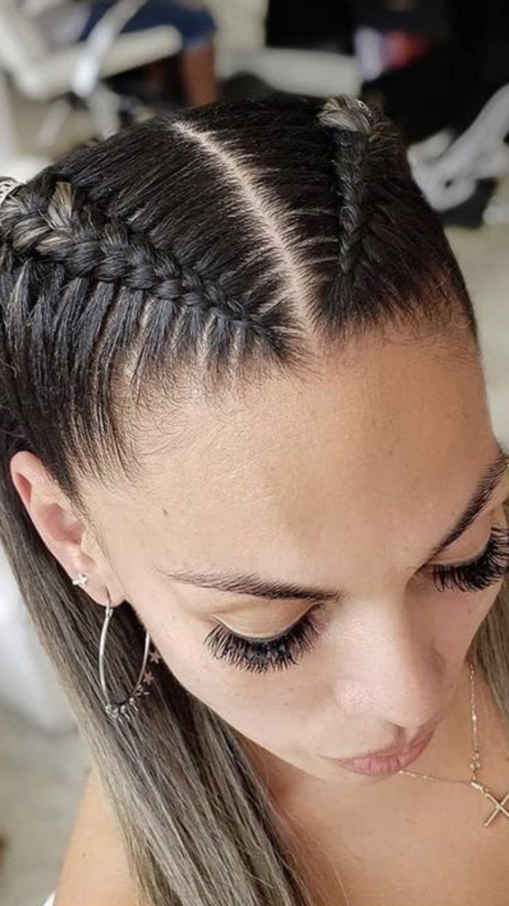 Penteado Fácil com Maria Chiquinha e divisões em Elásticos