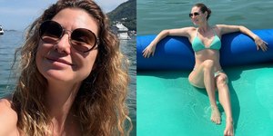 Lavínia Vlasak impressiona ao surgir de biquíni aos 49 anos