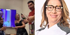 Participantes comemoram eliminação de Marina do Masterchef