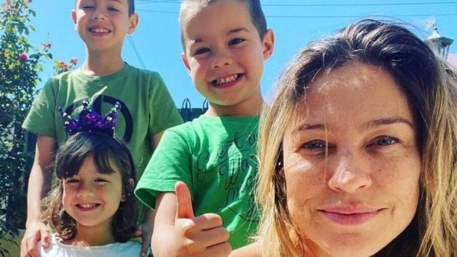 Luana Piovani e os três filhos