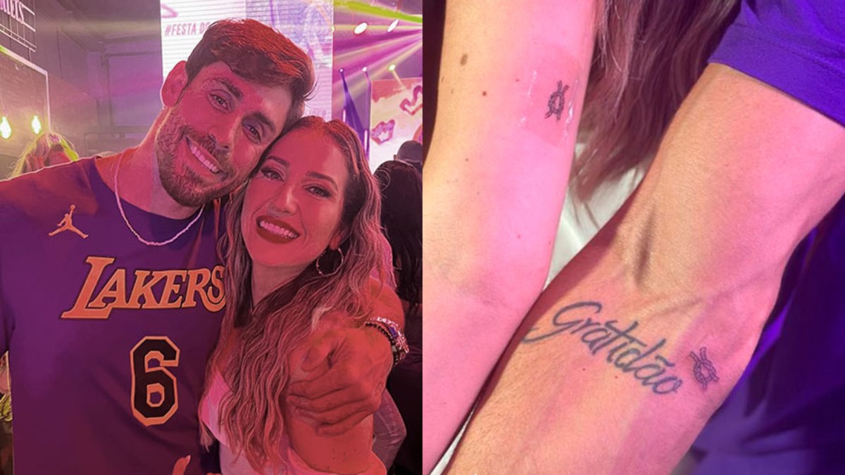 Cara de Sapato e Amanda fazem tatuagem em homenagem à amizade deles