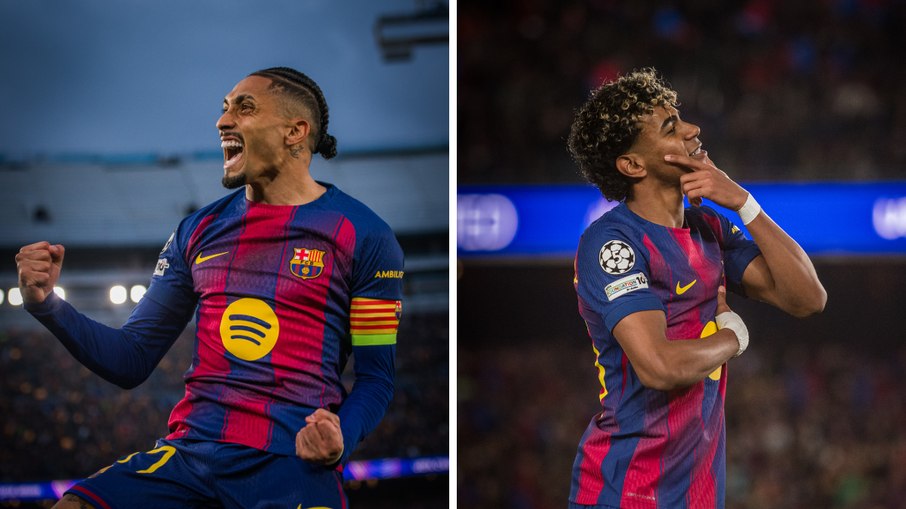 Raphinha e Yamal tiveram atuação de gala no Barcelona 7 x 2 Newcastle pela Liga dos Campeões
