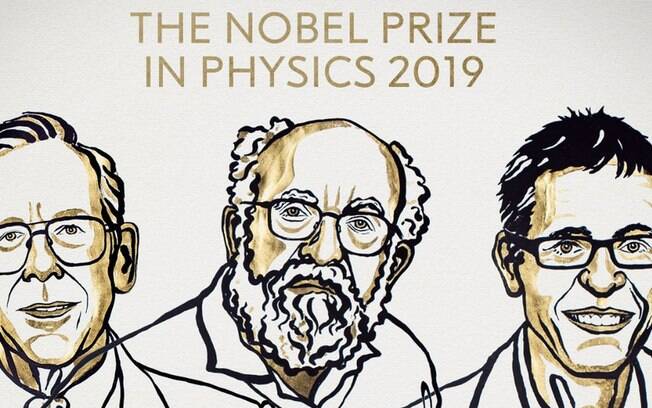 James Peebles, Michel Mayor e Didier Queloz ganham o Prêmio Nobel de Física de 2019.